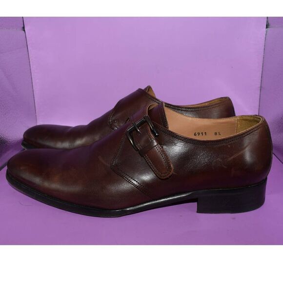 To Boot New York Adam Derrick Brown Leather Monk Strap Shoes - 8.5 main image 4